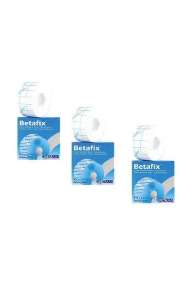 Betafix B5502 Esnek Sabitleme Bandı Fix Flaster 5mx2,5cm 3 Adet