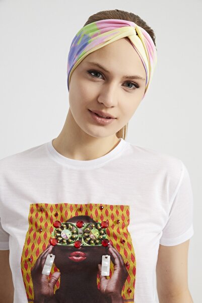 Butikgiz Batik Rainbow, Boutique Design Γυναικεία μπαντάνα, εξαιρετικά απαλή, εύκαμπτη, φυσική, χτενισμένη βαμβάκι