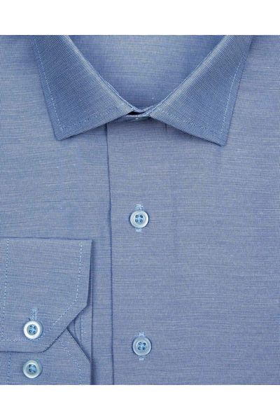 SÜVARİ Slim Fit Blue Men's Plain Shirt