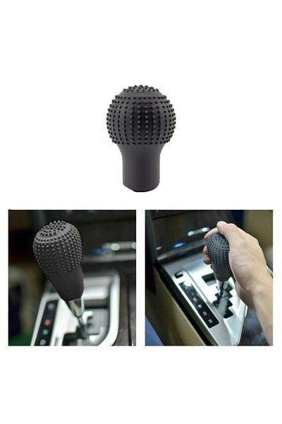 C9 Universal Gray Round Silicone Gear Shift Knob Cover