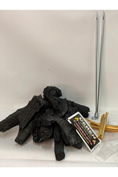 CEREN MANGAL Tozsuz Doğal Meşe Mangal Kömürü 50 Kg Ve Köz Maşası,hediyeli (çı...
