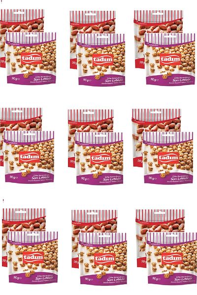 Tadım Roasted Salted Peanuts 90 Gr X 9 Pieces Yellow Chickpeas Double Roasted 90 Gr