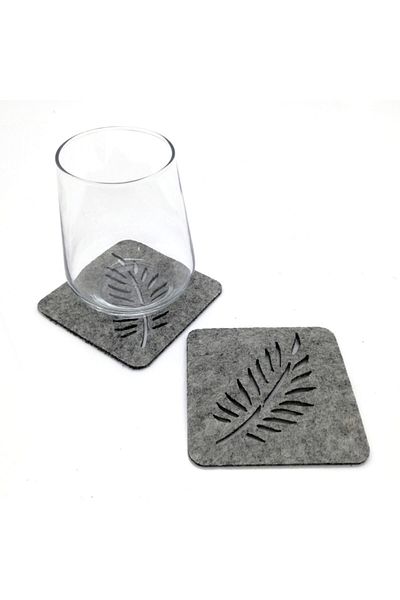 Lora Davet American Service Coaster Felt Square Gray