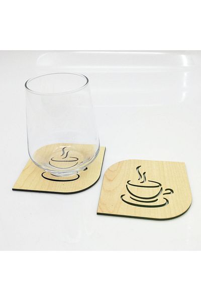 Lora Davet American Service Coaster Wooden Oval Corner Maple