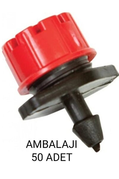 Genel Markalar Damlama Sulama Kırmızı Damlatıcı Debi Ayarlı Meme 50 Li Adet