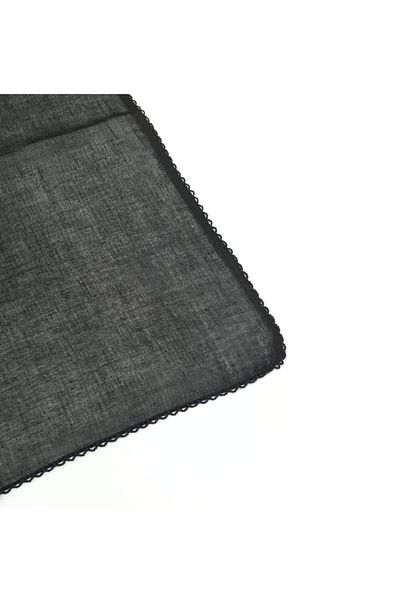 Gülsoy Women's Cotton Inside Cheesecloth Black 90x90 cm