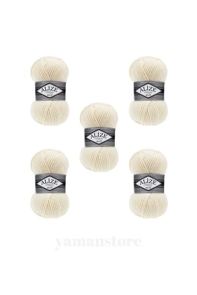 Alize Superlena Maxi Cream 5 Pieces Color: 01