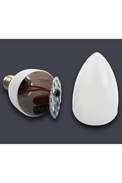 VİE 3 Adet 7w E14 Ince Duy Beyaz Işık Mum Buji Led Ampul Tasarruflu Avize Ampul