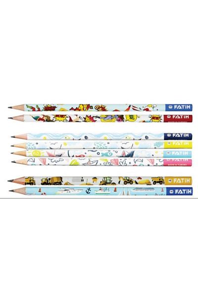 Fatih Pencil 12 Pieces Patterned