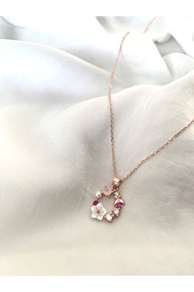 denizden silver Manolya Çiçeği Kolye