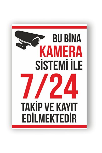 Genel Markalar Express Kamera Takip Izleme Uyarı Levhası Sticker Folyo Baskı