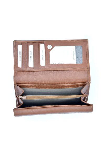 Veskemann Women's Naomi Tan Multi-Compartment Wallet