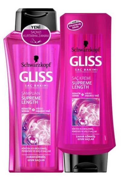 Gliss Supreme Length 400ml Shampoo and 360ml Conditioner