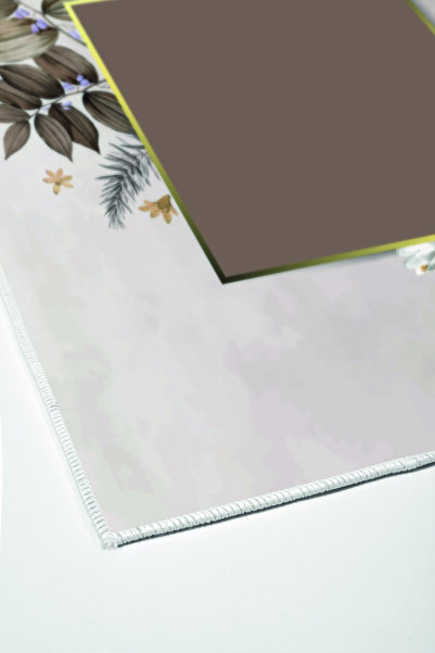 Alanur Home Alanur Trend Non-Slip Base Digital Bathroom Set Kt471 Beige