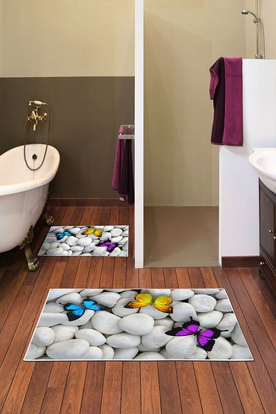 Alanur Home Alanur Trend Non-Slip Base Digital Bathroom 2-Piece Toilet Set Kt432 Cream