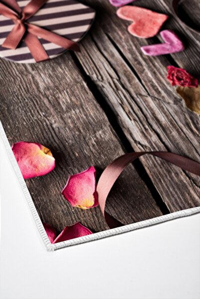 Alanur Home Alanur Trend Non-Slip Base Digital Bathroom Set Kt427 Brown