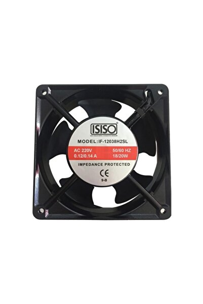 ISISO Kuluçka Fan 12 cm Metal Demir Fan 120 x 120 x 38 mm