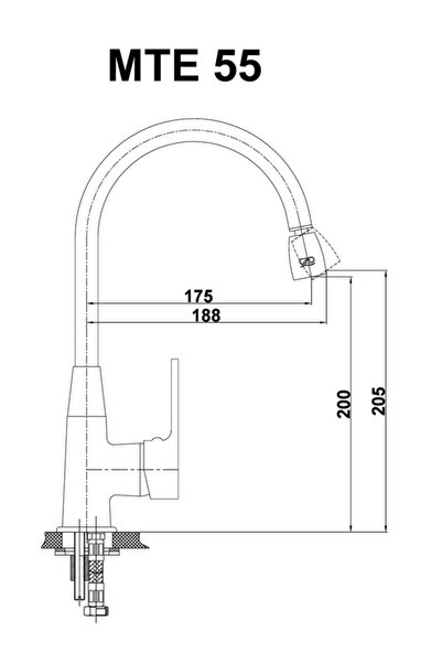 GPD Sink Faucet Solus Series Mte55 Single Body Sink Faucet