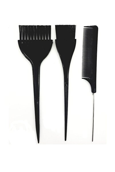 La Perla Hair Coloring Brush 2 Pieces (small + Large) + Crepe Comb 3 Pieces
