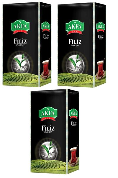 AKFA ÇAY Karadeniz Naturel Filiz Çay 1 Kg 3 Adet Kampanyalı