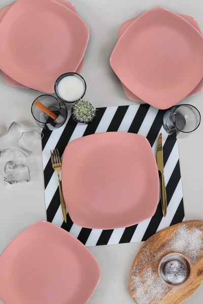 Keramika My Corner Pink Serving Plate 27 Cm 6 Pieces