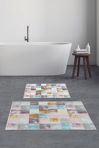 Alanur Home Non-Slip Base Digital Bathroom Set Kt411 Multi