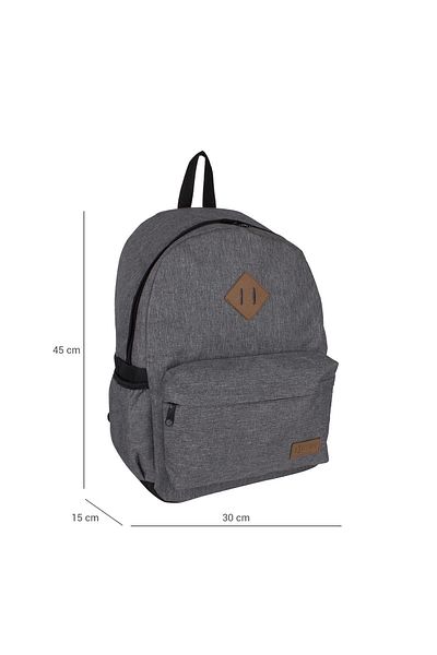 Bagacar 130 Excaption Daily School Backpack Brown Gray
