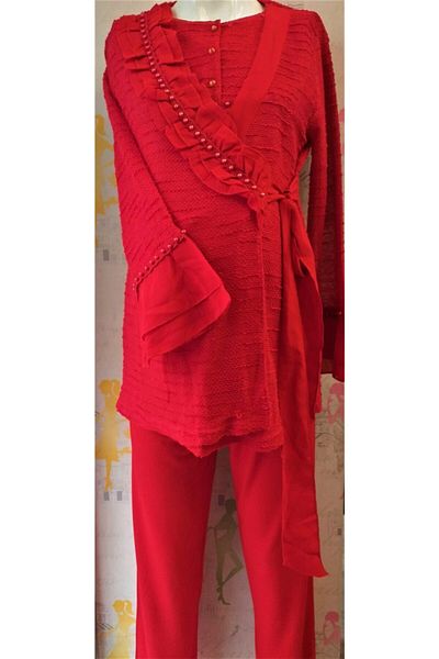 FLZ 3-Piece Maternity Set with Red Lysol