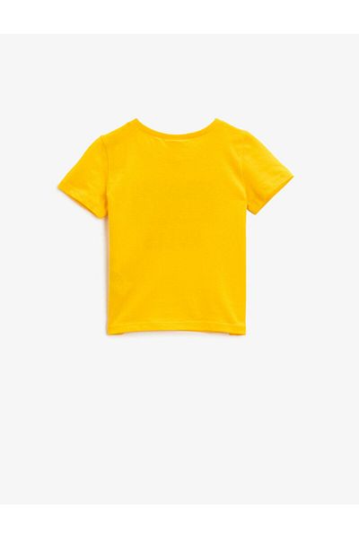 Koton Baby Boy Yellow Cotton Short Sleeve Crew Neck T-Shirt