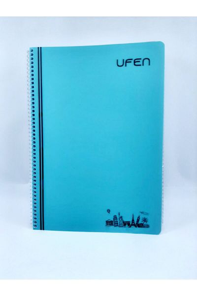 UFEN U-Fen School Notebook Plastic Cover Spiral 60 Sheets Striped A4 (1 Piece)