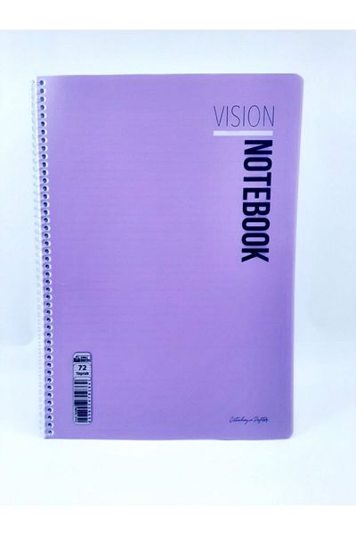 UFEN U-fen School Notebook Plastic Cover with Spral 72 Sheets Checkered A4 (1 Piece)