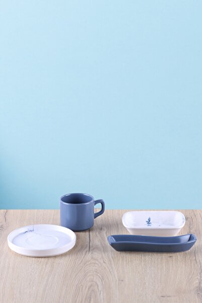 Keramika Blue Magıc 6 Kişilik 27 Parça Kahvaltı Ikram Seti