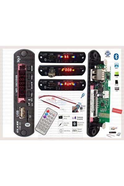 Genel Markalar Usb-123 Araç Uyumlu Aux Bluetooth Çevirici Kit 12v Mikrofon Ve...