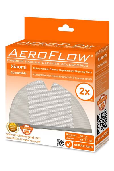 AeroFlow Xiaomi Roborock S5 Max - Set de mopuri din pânză din fibre compatibi...