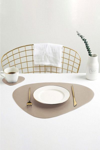 Esafe Home Δερμάτινο American Service Beige 8 Ατόμων 16 Τεμάχια