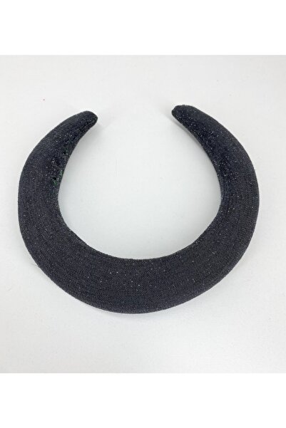 Modaonna Koyu Gri Simli Kalın Taç