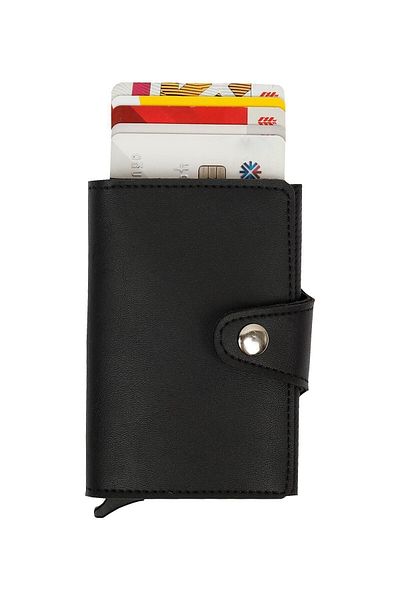 NEWOPENTECH Black Men's Automatic Movement Wallet