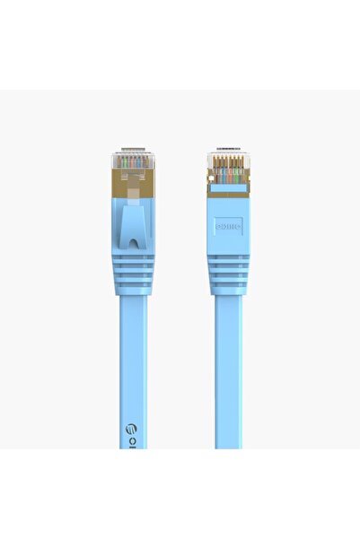 Orico Mavi Pug c7b 10 Cat7 Flat Ethernet Kablosu 1m