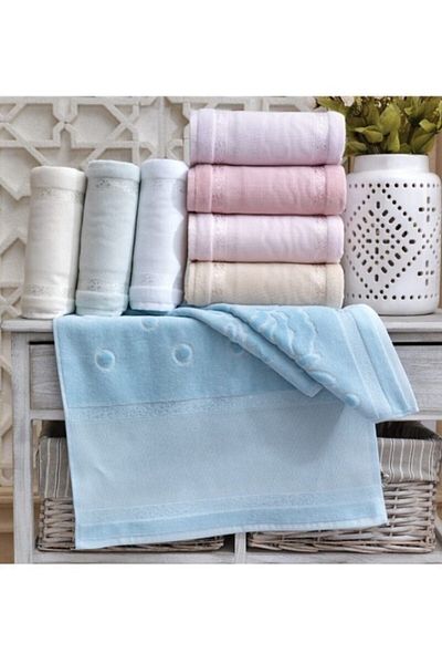 Fiesta Πετσέτα Χεριών Προσώπου Etamin Jacquard Assorti 12 τεμαχίων 50x90