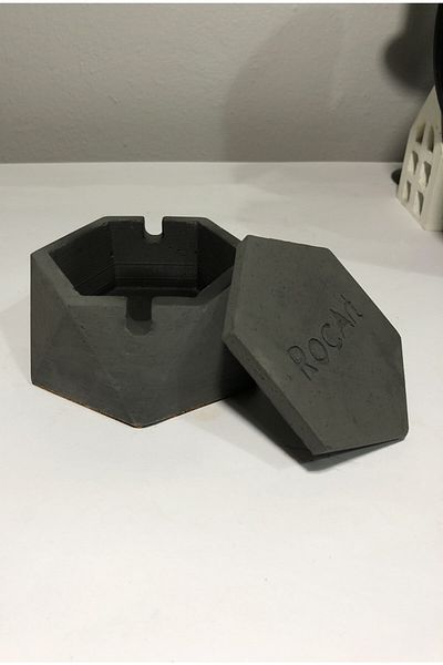 RocArt Home Εξαγωνικό τραπέζι σκυροδέματος (ανθρακί)