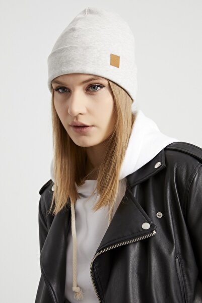 Butikgiz Kadın Melanj Açık Gri Bere