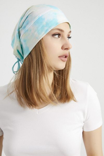 Butikgiz Women's Batik, Nature Multi-Colored Rope Detailed 4 Season Hat Beanie Buff - Ultra Soft Natural Combed Cotton Fabric