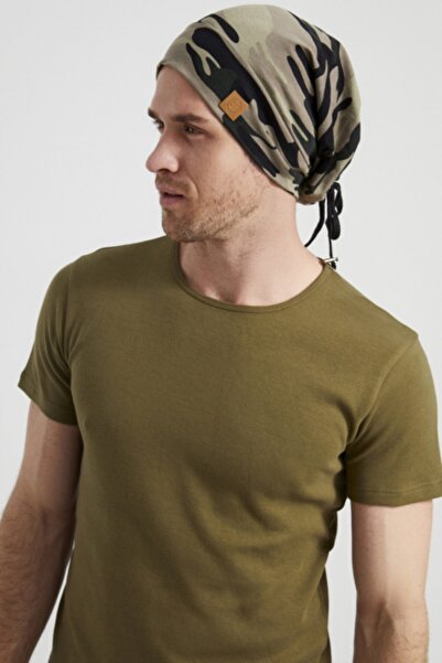 Butikgiz Чоловіча камуфляжна шапка-бейсболка з нитковими деталями для всіх сезонів - надзвичайно м'яка натуральна трикотажна тканина