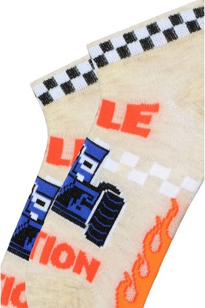 MEM SOCKS Детски чорапи с шарка на кола, 6 броя