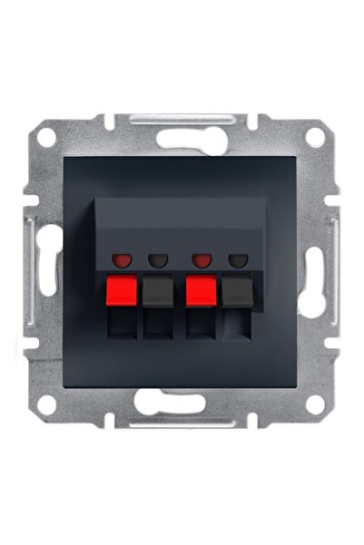 Schneider Electric Asfora Plus Ikili Hoparlör Prizi Antrasit, Vidasız, Çerçev...