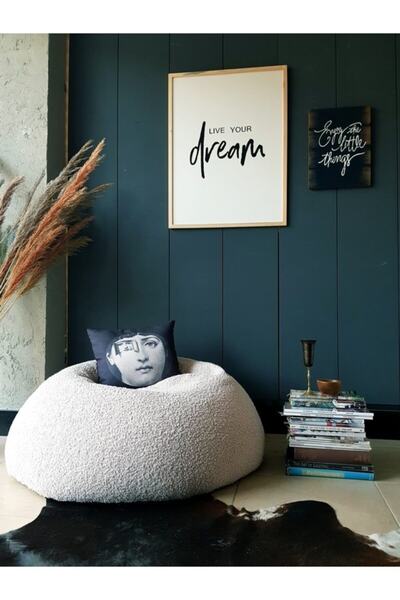 LAMONETA Puffy Puf Koltuk / Bean Bag / Kürklü Puf