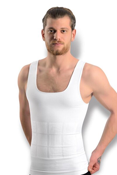 bejamonti Men's White Athlete Corset