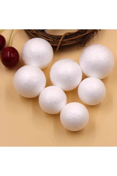 Genel Markalar Strafor Top Küre Köpük Strafor Toplar 5 Adet 4cm Strafor Yuvarlak Sert Köpük Top