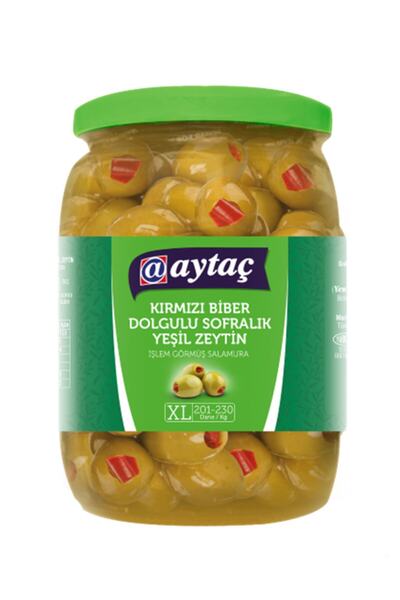 Aytaç Biber Dolgulu Yeşil Zeytin Xl 201-230 400 g