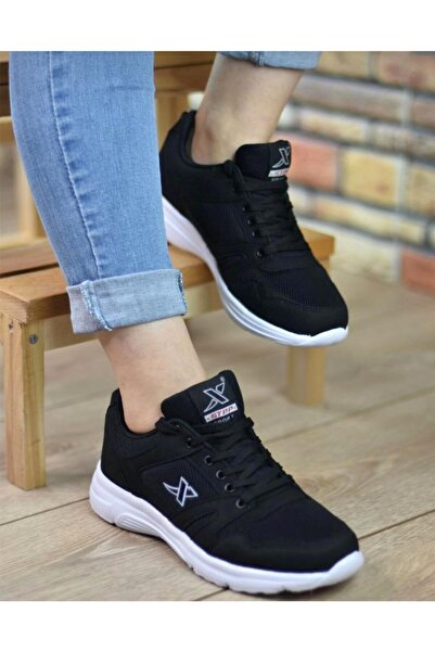 Step X Siyah Beyaz Sneaker Spor Ayakkabı